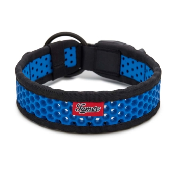 Preview: SOFTY Halsband | Länge: 50-56cm | Breite: 4,3cm | Farbe: schwarz/blau